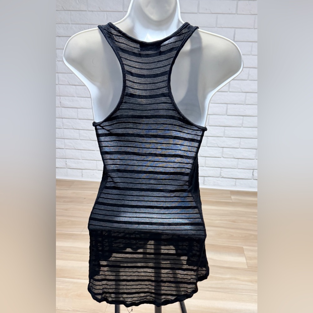 love J Black Tank Top with White Skull Lace Embroidery - Picture 3 of 4